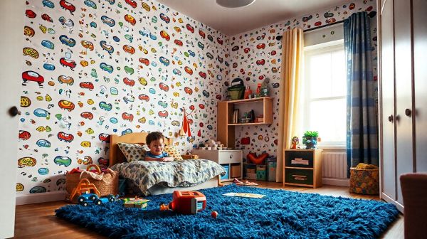 15 idées de papiers peints ludiques pour la chambre de garçon