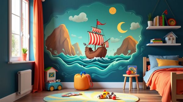 Adoptez des motifs ludiques pour le papier peint de la chambre de votre garçon